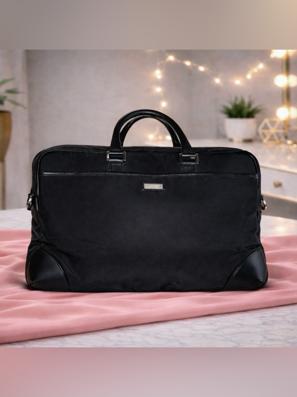 Burberry Black Label Nylon Briefcase